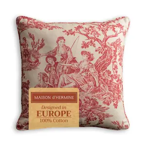 Maison d' Hermine Decorative Pillow Covers 100% Cotton Throw Pillow Covers with Invisible Zipper Cushion Case for Living Room Couch, Chair, Sofas, Bedroom, Home