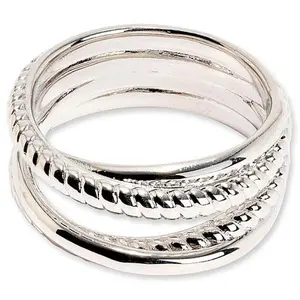 Bellezza Bronze Multirow and Smooth Crossover Ring