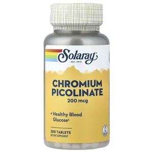 Solaray Chromium Picolinate, 200 mcg, 200 Tablets