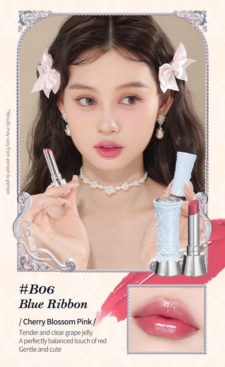 Flower Knows Swan Ballet Collection Shine Lipstick, Elegant Design with Jojoba Oil for Hydration & Moisture, Glossy Finish, Long Lasting Transfer Proof, #Summervibes