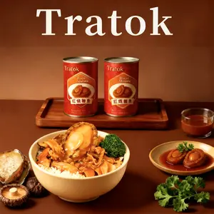 Tratok Ready-to-eat braised abalone, cooked in sauce, nutritious and healthy, each can contains 3, 5, or 6 pieces. Food Instant
