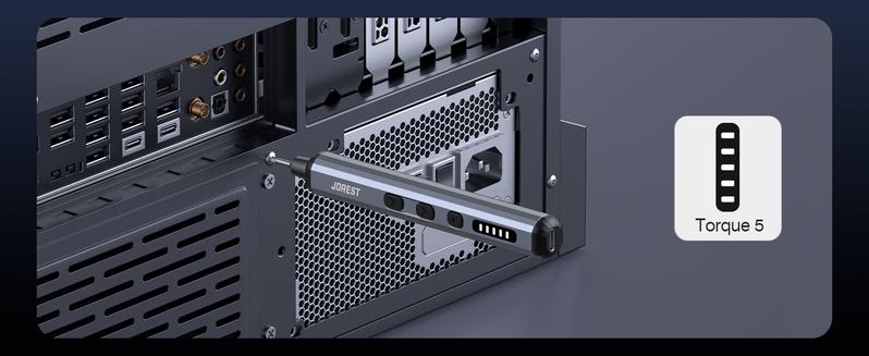 JOREST Mini Electric Screwdriver, Precision Set with 38-in-1 Magnetic Bits, 5 Torque Settings, LED Light, Repair Tool Kit for iPhones, Laptop, Drone, Game Console, Camera, Glasses, Watches, Toys