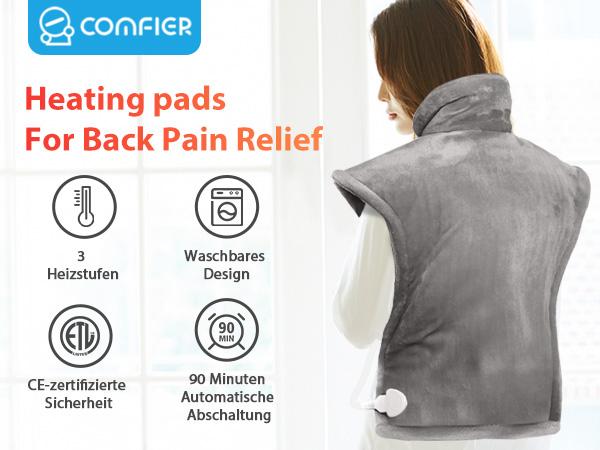 Comfier Large Heating Pad for Back, FSA HSA Eligible, Soft Flannel Fast Heating Pads for Neck and Shoulders, Electric Heated Wrap, 3 Heat Levels & 90-Mins Auto Shut Off, Gifts for Mom Dad Women Men Comfier Large Heating Pad for Back, FSA HSA Eligible, Soft Flannel Fast Heating Pads for Neck and Shoulders, Electric Heated Wrap, 3 Heat Levels & 90-Mins Auto Shut Off, Gifts for Mom Dad Women Men