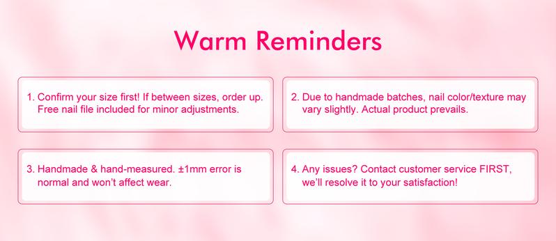 Lovful Square Mid Length 1.7" Handmade Acrylic Press-On Nails for Art & Care|10PCS Reusable,Salon Quality,Link1 H23-H195 Outdoorfun