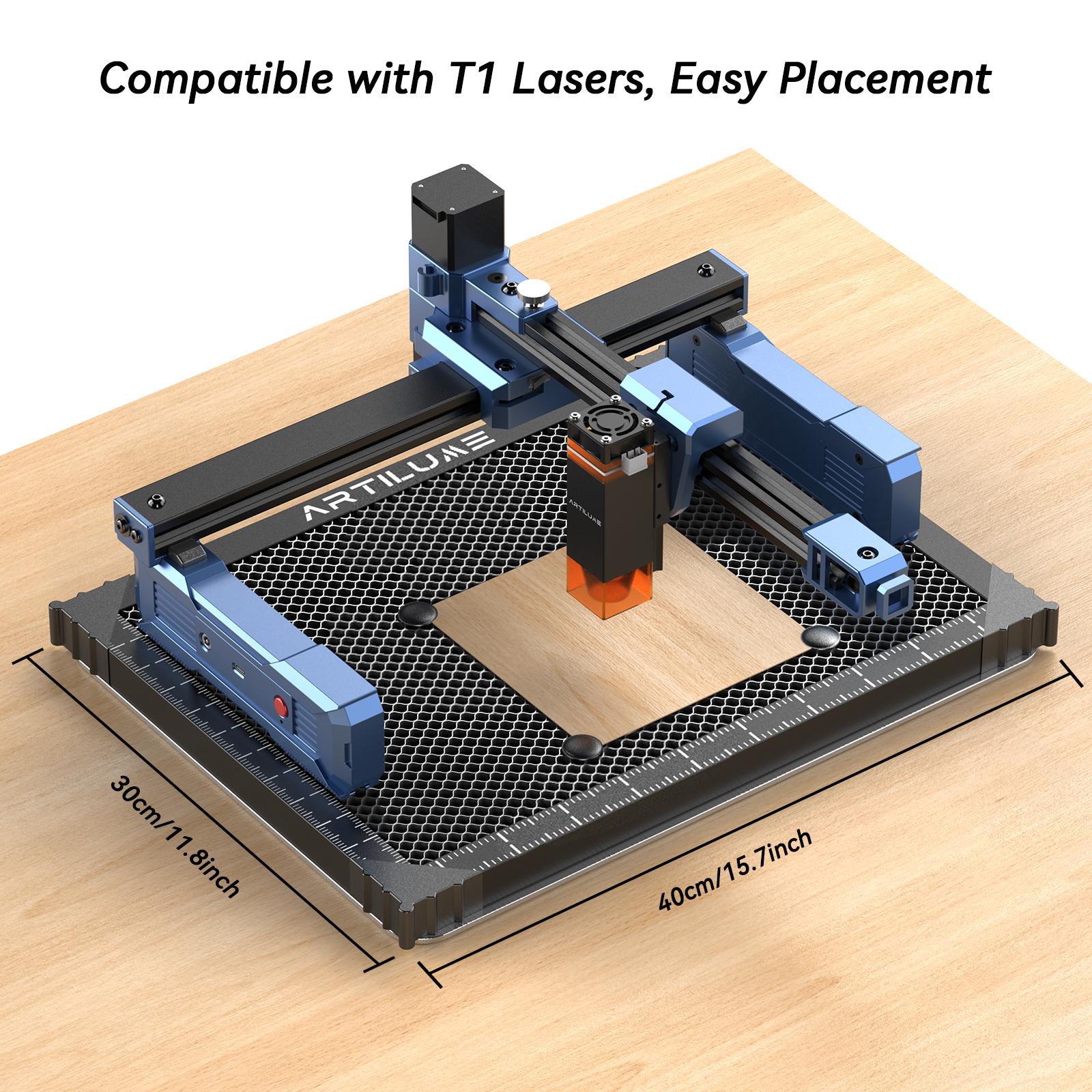 Artilume Honeycomb Laser Bed 300x400mm Aluminum Panel, Laser Engraver Working Table with Fast Heat Dissipation for Most Laser Cutting Machines