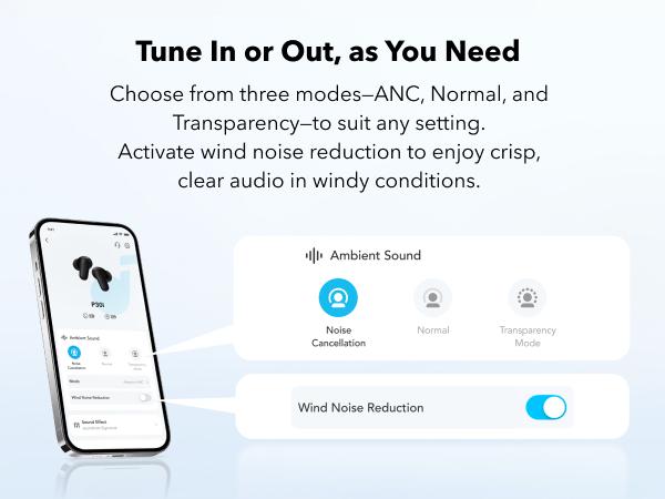 [Refurbished]soundcore P30i by Anker Noise Cancelling Earbuds, Strong and Smart Noise Cancelling, Powerful Bass, 45H Playtime, 2-in-1 Case and Phone Stand, IP54, Wireless Earbuds, Bluetooth 5.4 #tiktokshopsummersale, True Wireless Earbuds, Deep Bass Earbu
