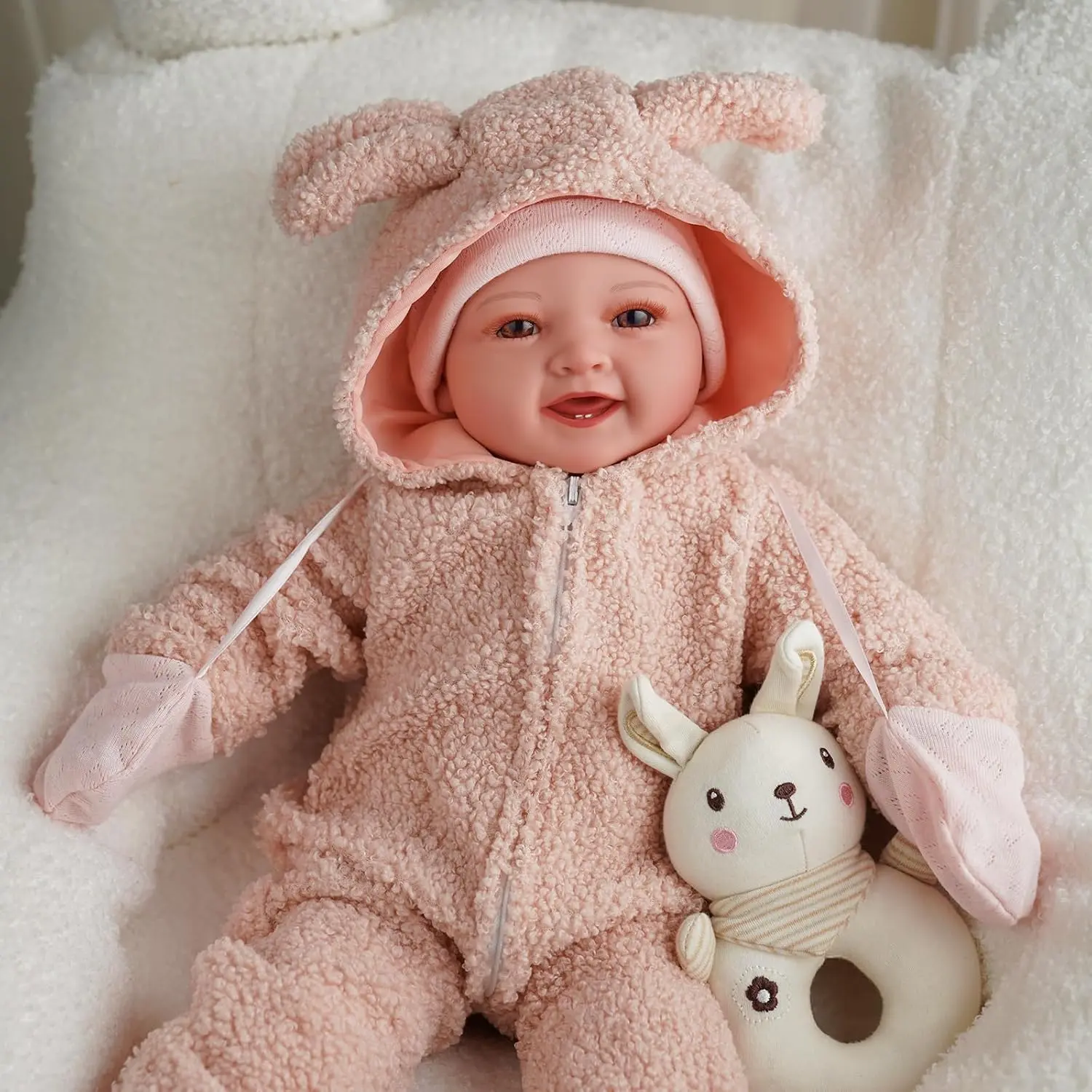 #backtoschool BABESIDE Baby Dolls 17/20inch Large Realistic Cute Soft Body Baby Doll Set for 3+ Years Old Children Perfect Christmas Birthday Gifts Collectibles No Rabbit Dolls