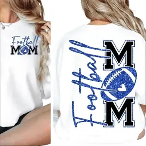 Football Mom Sweatshirt, Football Shirt, Football Mama Hoodie, Game Day Shirt, Touchdown Season Gift, Sports Outfit, Casual Cotton Graphic Tee For Her Sweatshirt For Her & Women, Apparel Made In The USA Womenswear Tops