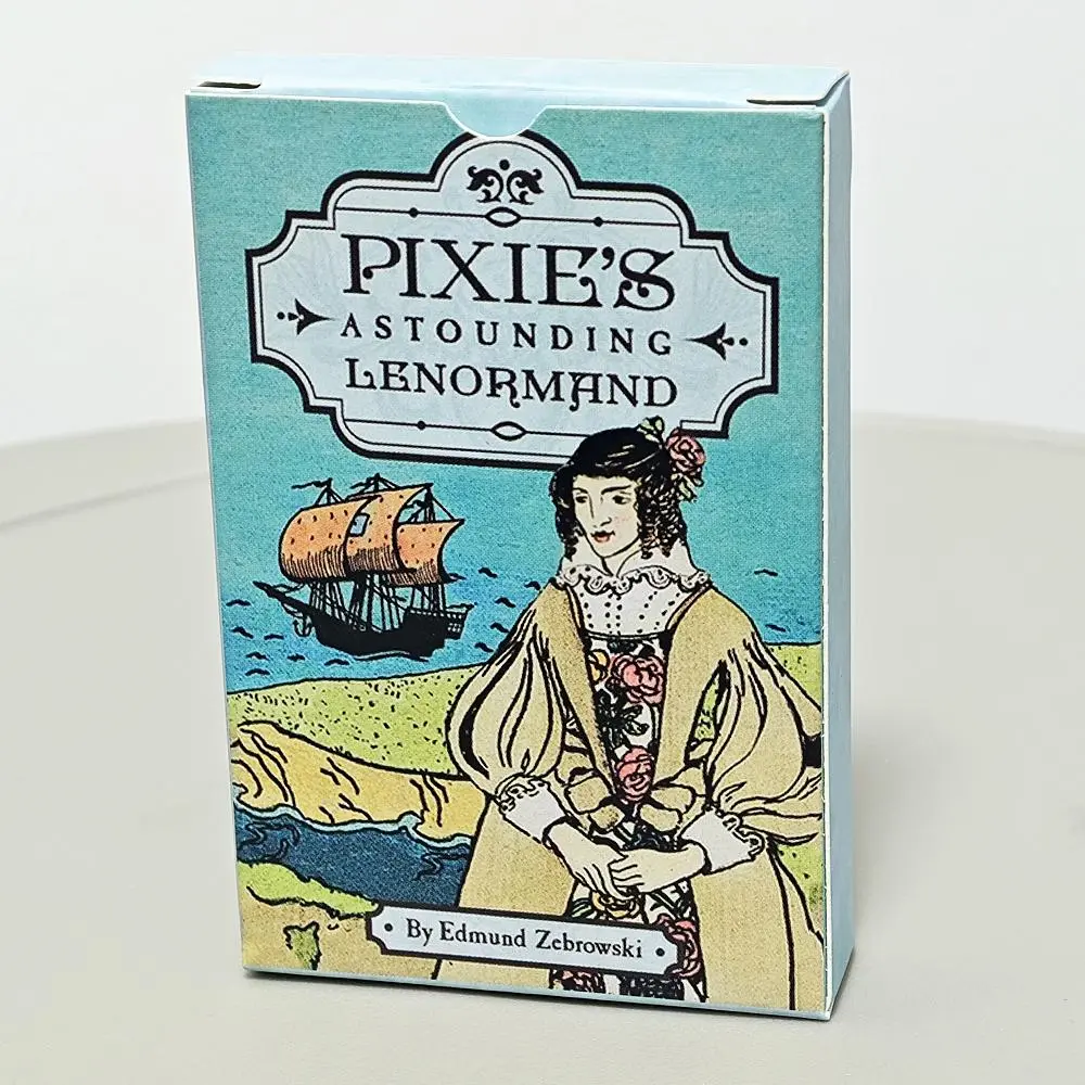 Pixie's Astounding Lenormand 9*6cm Created with Artwork From The Smith-Waite Tarot Deck and “The Golden Vanity" 36 Pcs Cards