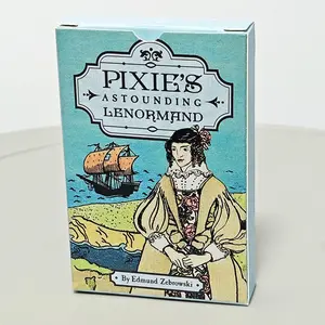 Pixie's Astounding Lenormand 9*6cm Created with Artwork From The Smith-Waite Tarot Deck and “The Golden Vanity" 36 Pcs Cards