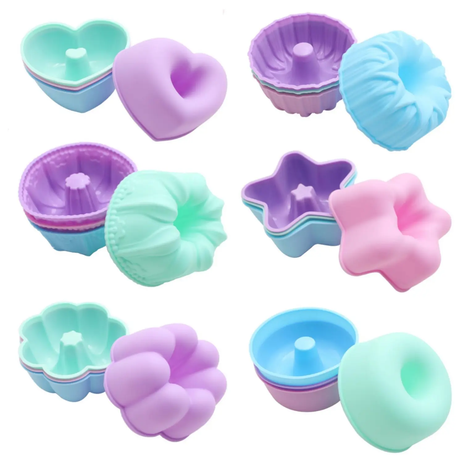 24PCS 3 Inch - 6 Shapes Set B