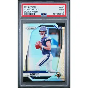 2024 Panini Prizm Silver Prizm JJ Mccarthy #400 PSA 9