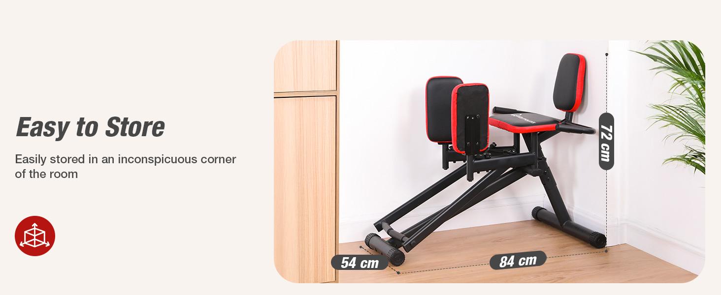 WARMOUNTS Hip Abductor Machine for Home Gym | Glute & Thigh Exercise Equipment, Outer Thigh Sculpting, Glute Machine for Women, Leg Abductor Machine, Booty Builder for Butt Workout