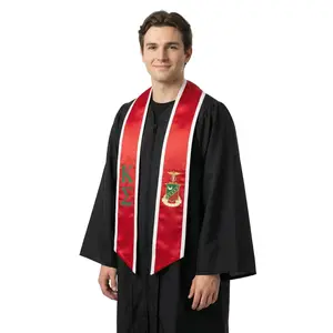 Kappa Sigma Trimmed Greek Lettered Graduation Stole w/ Crest