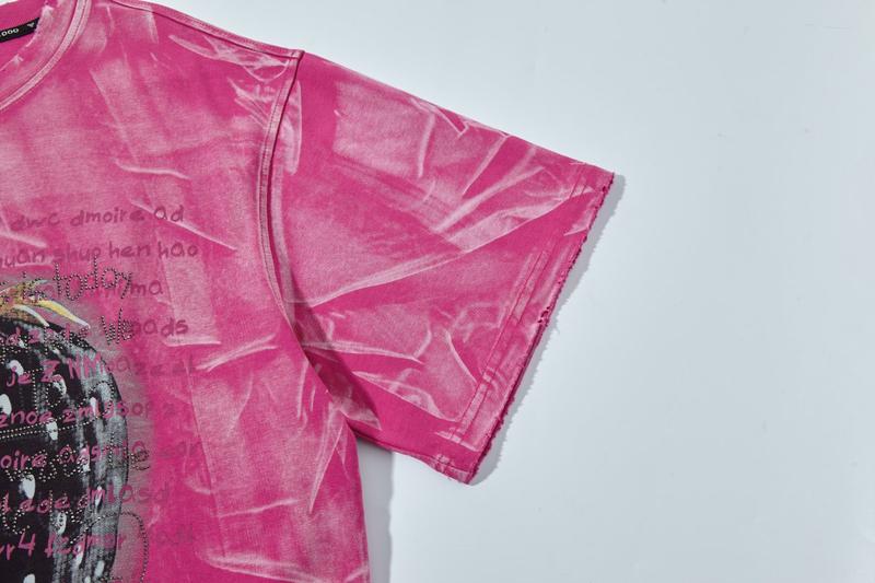 Women's Oversized Cotton Crewneck Sweatshirt - Casual Summer T-Shirt with Oversized Fit & Crystal Heart Design