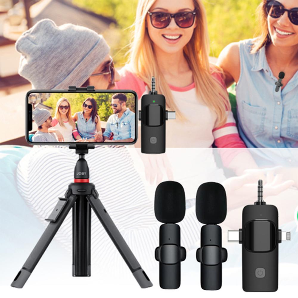 USB C Mini Wireless Microphone for iOS and Android Devices - Noise Reduction Lapel Mic for Recording, Clip on Mic, Mic for Video Recording, Tiktok, Youtube, Vlog USB C Mini Wireless Microphone for iOS and Android Devices - Noise Reduction Lapel Mic for Recording, Clip on Mic, Mic for Video Recording, Tiktok, Youtube, Vlog