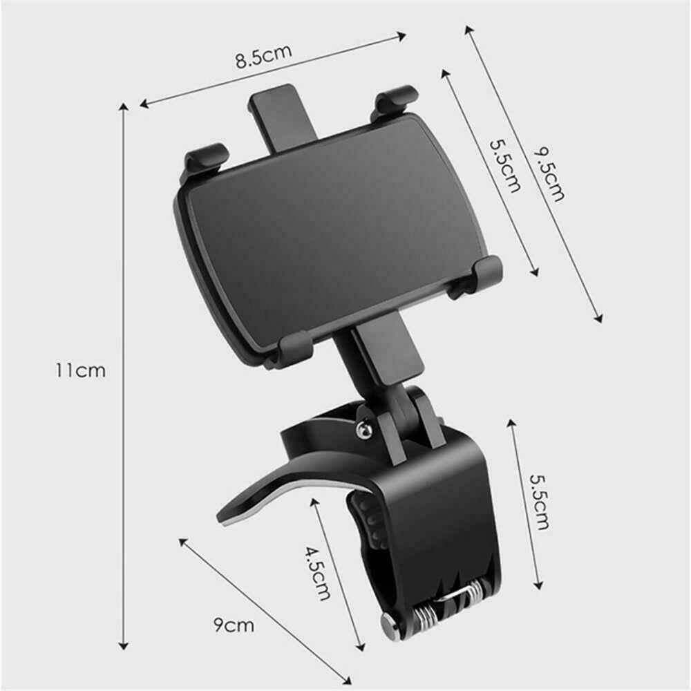 Universal Car Phone Holder Mount, 360 Degrees Rotation Dashboard Phone Holder, Car Phone Mount for iPhone Samsung Google Nokia 4 to 7" Smartphones