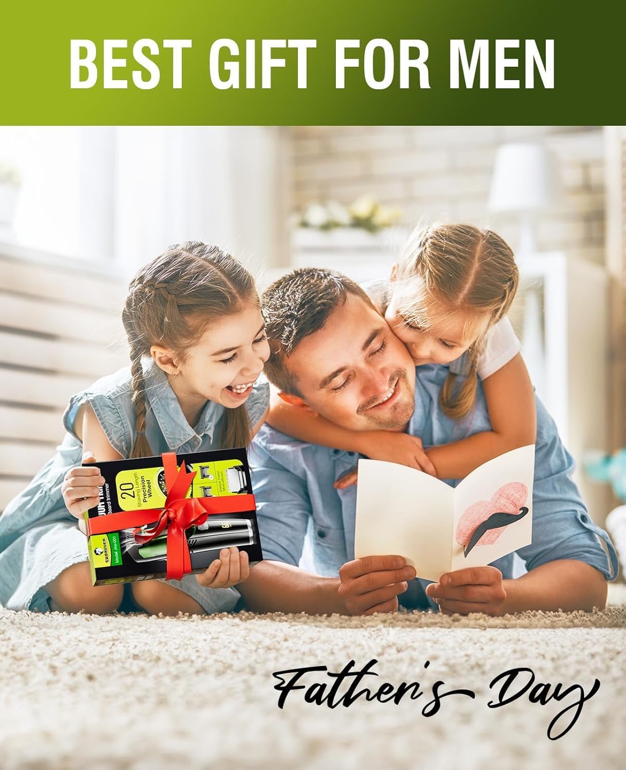 【2026 Upgraded】 Beard Shaver Vacuum for Men,Built-in Vacuum Trimmer for Mustache, Facial Hair, Rechargeable, IPX6 Waterproof, 2 Comb, Comfort face 2in1 Electric Razor rechargeable men. love gift