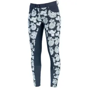 Women's Horze Dark Blue Cara Paisley Print Fullseat Breeches