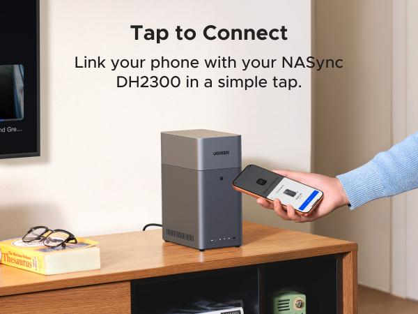 【LIVE ONLY】UGREEN NASync DH2300 2-Bay Desktop NAS, Support Capacity 60TB (Diskless), Remote Access, AI Photo Album, Beginner Friendly System, 4GB LPDDR4X RAM,1GbE, 4K HDMI, Network Attached Storage(Diskless),TikTokShopBlackFriday ,TikTokShopHolidayHaul