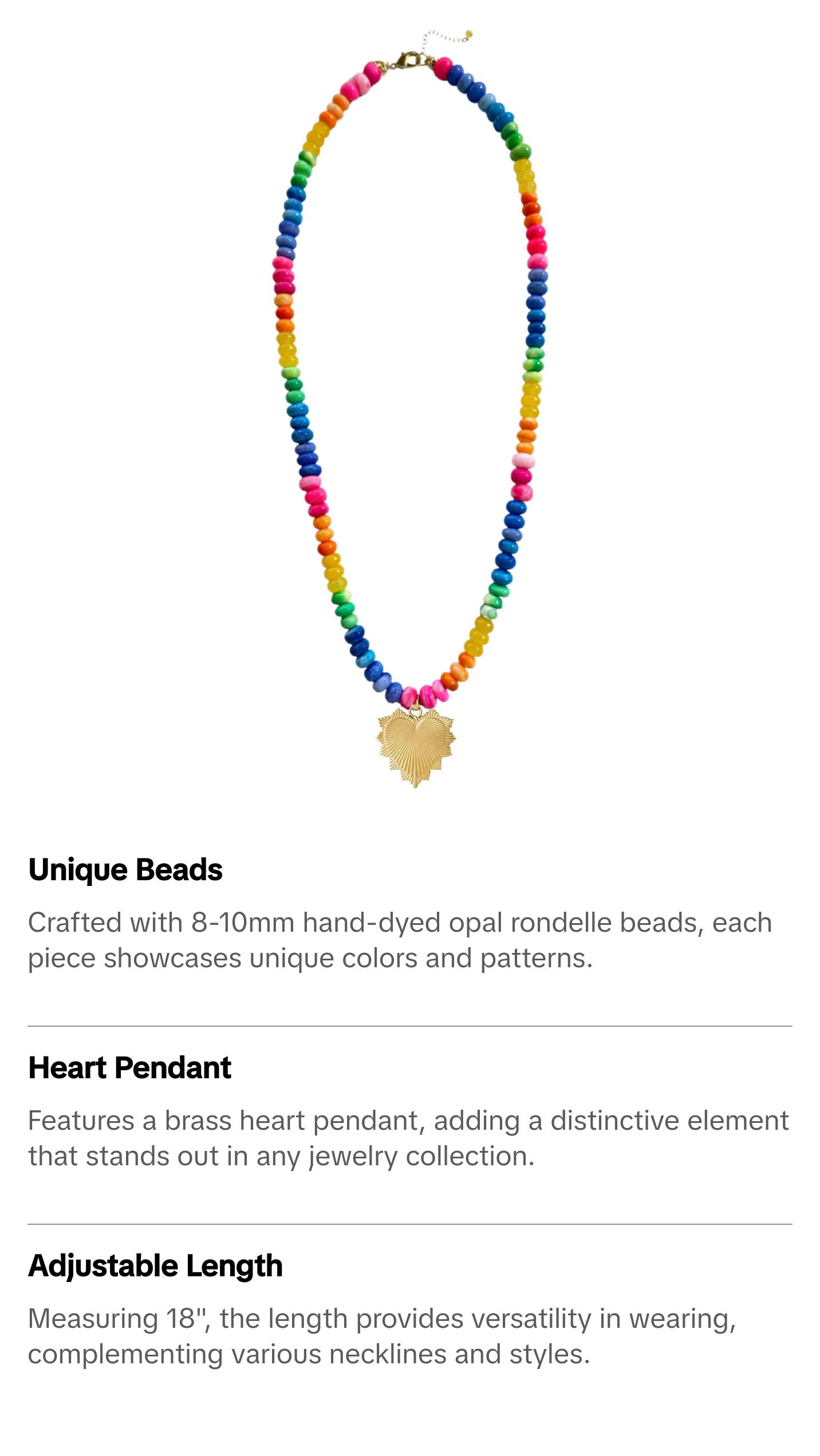 Long Rainbow Paloma Necklace