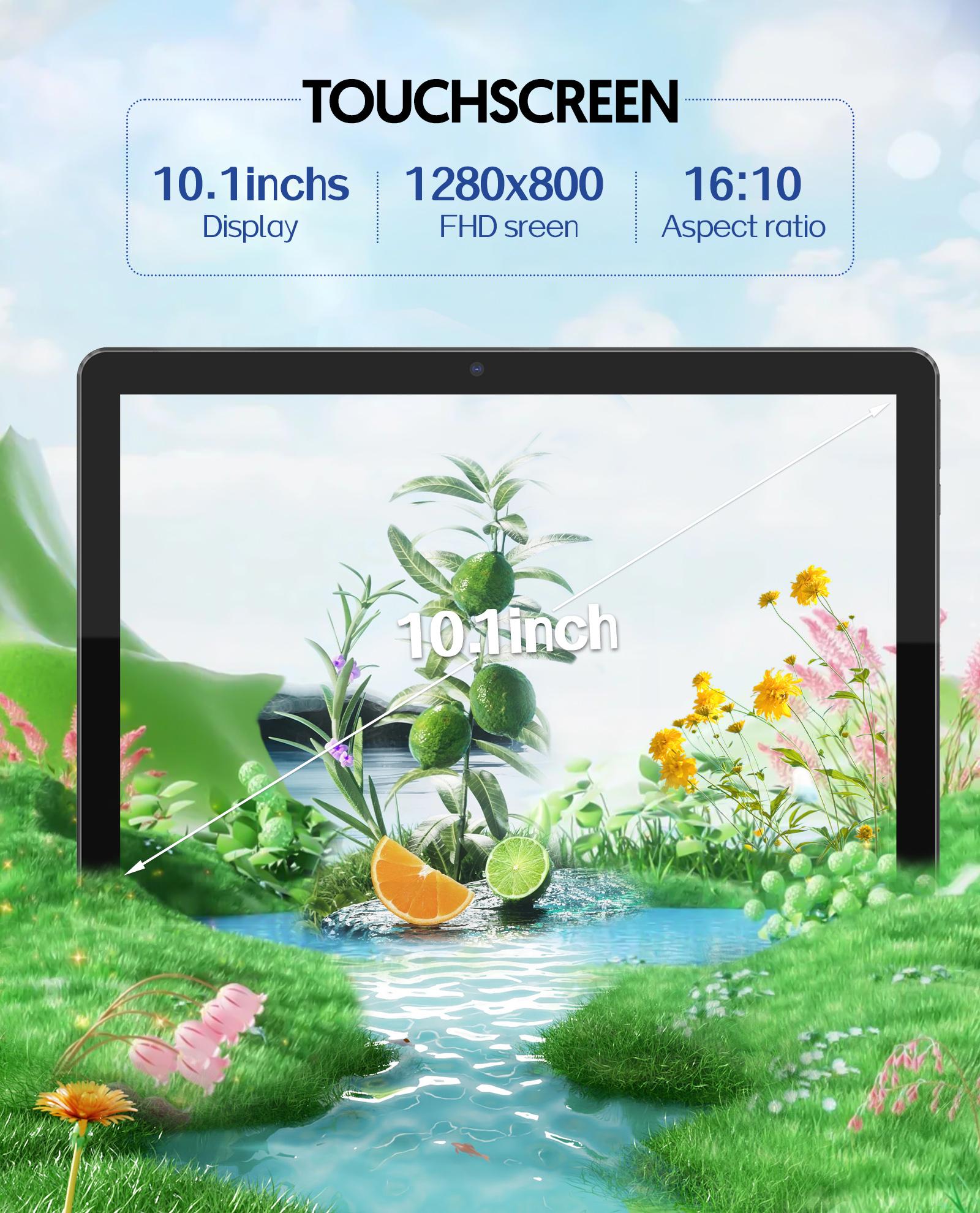 10.1-inch Android 13 Tablet, 7(3+4GB) RAM + 64GB ROM, WiFi, 1280 X 800 HD Display, 6000mAh Battery, Quad Core, Dual Cameras2MP +8MP, Stereo Speakers, USB Cable, Productivity Tablet, Christmas gifts