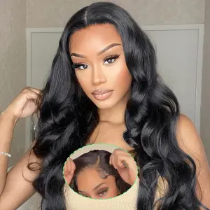 Bling Hair Wear Go Glueless Lace Closure Wig Body Wave Glueless Wig Human Hair 6x4 5x5 Pre Cut Lace Closure Wigs For Women 180 Density Brazilian Real Human Hair 13x4 13x6 Drawstring Glueless Lace Front Wig