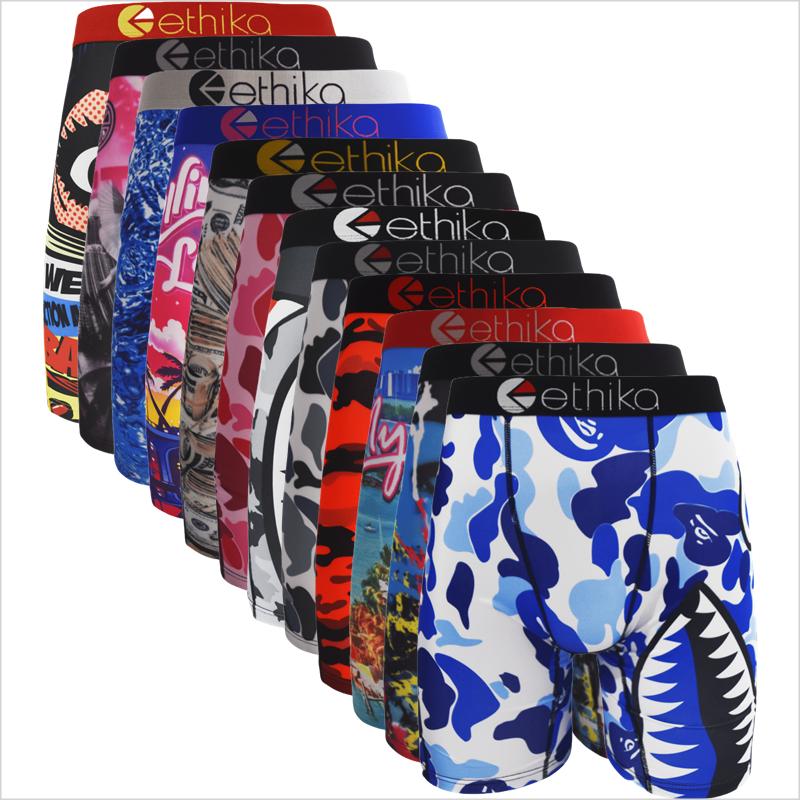 2pcs /3pcs Men's Sports Underwear Breathable Moisture-Wicking Sports Underwear Printed Mid-Length Fitness Men's Underwear Available in Various Colors and Sizes S-XXXL