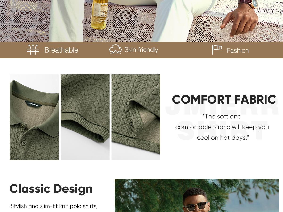 JMIERR Men's Polo Shirt Casual Knit Ribbed Textured Short Sleeve T Shirt Stretch Golf Shirt Summer Vacation Beach Shirts JMIERR Men's Polo Shirt Casual Knit Ribbed Textured Short Sleeve T Shirt Stretch Golf Shirt Summer Vacation Beach Shirts