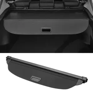 1pc Car Trunk Retractable Cargo Cover Rear Trunk Parcel Shelf Luggage Security Shield Shade, Canvas