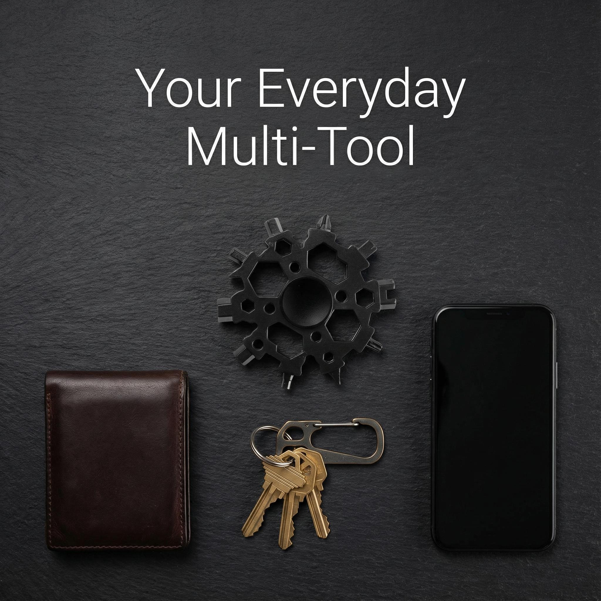 Snowflake 23 in 1  Multi-Tool, Fidget Spinner ,Bottle Opener/Flat Phillips/Portable Wrench/Screwdrivers Finger Gyroscope tools and gadgets, Multi-Purpose tool kit set, Use Hardware Toolkit