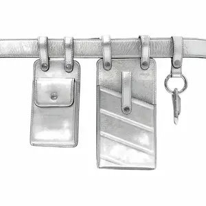 Pre-owned FENDI . Belt Bags multi accessory belt Authentic secondhand（includes a phone pocket, a card or multi purpose pocket, and a key ring or clip attachment）