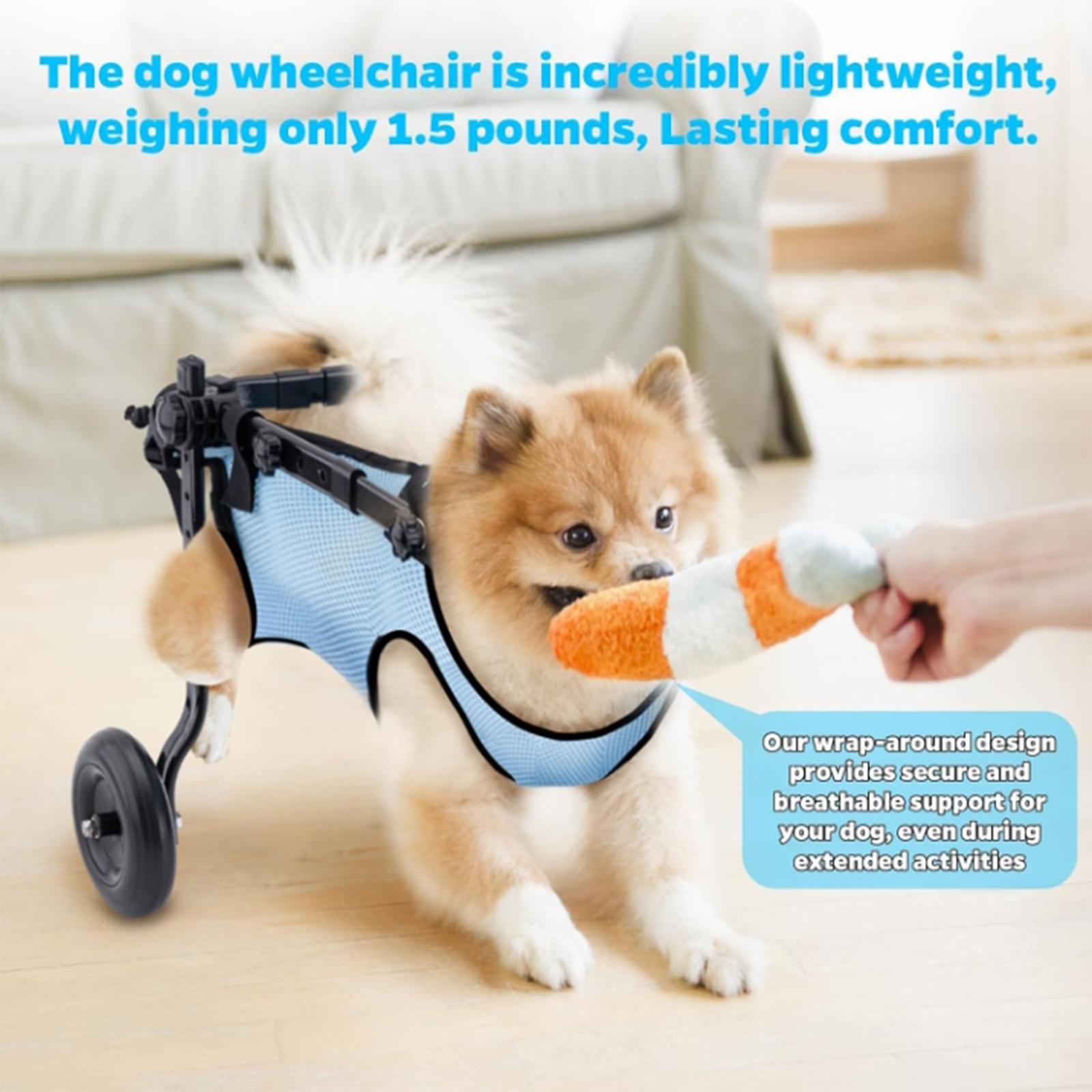 Dog Wheelchair for Back Legs, Dog Wheelchair Cart, Doggy/cat Wheelchairs with Disabled Hind Legs Walking, Mobility Aids for Small Pets Hind Limbs, Dogs Carts with Wheels, Light Weight,S/M