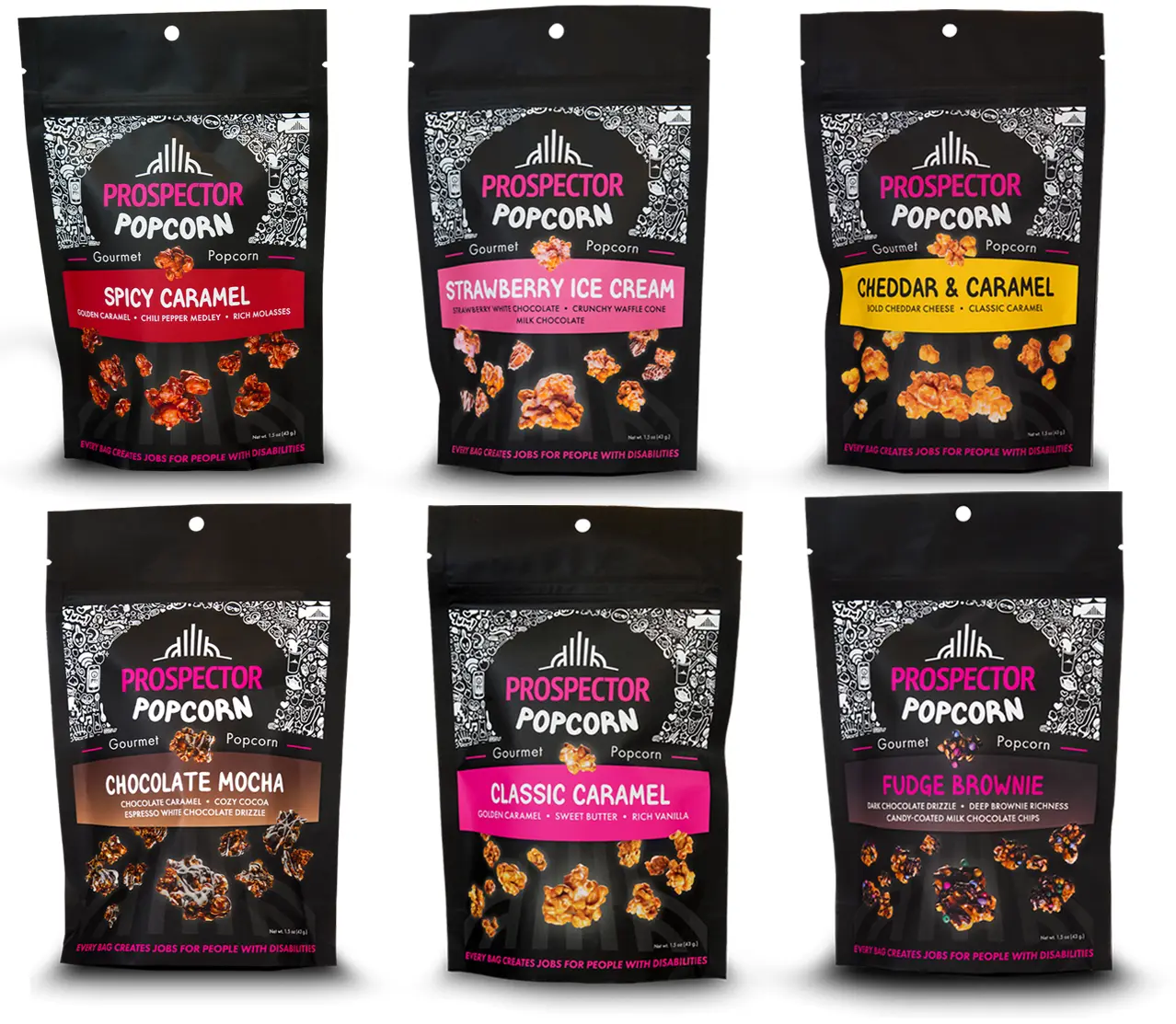 Prospector Popcorn Gourmet Sampler — 6 Pack