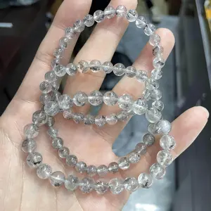 Live 【Herkimer Quartz】Premium Herkimer Quartz Bracelet, Handcrafted Healing Crystal Jewelry for Manifestation & Inner Peace, Elegant Clear High-Vibration Gemstone, Perfect Gift for Birthday & Any Special Occasion