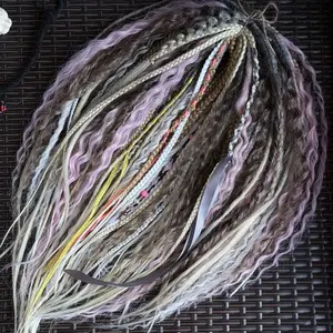 DreadGemsCraft 50 DE Boho Braid Set 60cm Blush Cocoa Blonde Mix