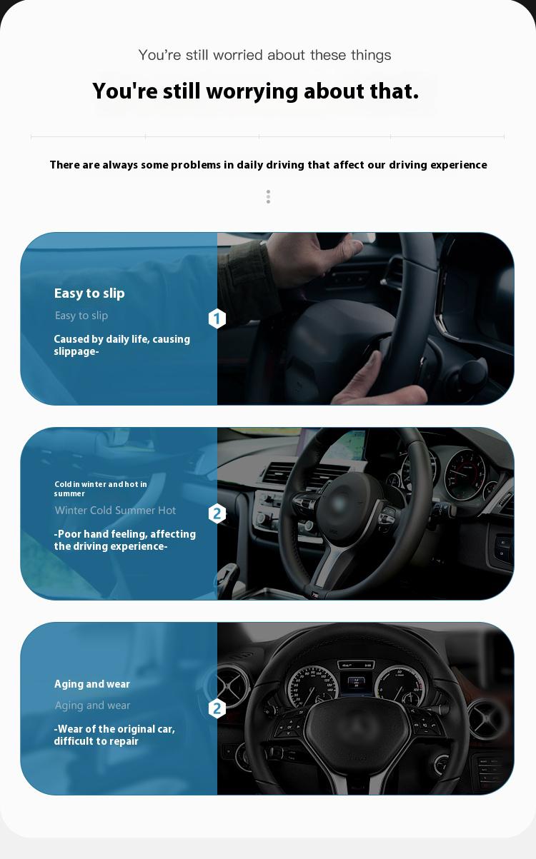 Napa Nappa Leather 15Inch 5D Premium Steering Wheel Cover Ultra-Thin Breathable Anti-Slip Sweat-Resistant Easy Install Universal Fit Enhance Driving Safety Comfort Must-Have Car Essential White