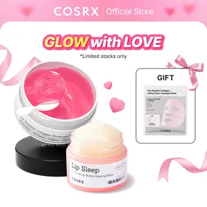 [COSRX Official] Valentine’s Special – Limited Stock | Glow With Love Set | Peptide Hydrogel Eye Patch & Ceramide Lip Sleeping Mask + Free Hydrogel Mask