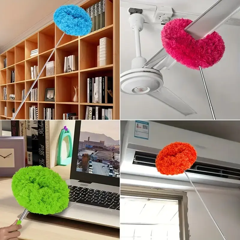 small Extendable Microfiber Ceiling Fan Duster - Long Handle, Dust-Locking, Reusable & Machine Washable, Effortless Cleaning Brush for High Ceilings & Ceiling Fans, Ceiling Fan Cleaner Christmas gift