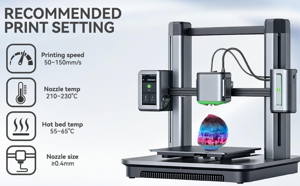 Epelay 4-Color Gradient PLA+ Filament Red Black Blue Purple Color Change Every 8m 1.75mm 3D Printing Filament for Creative Models