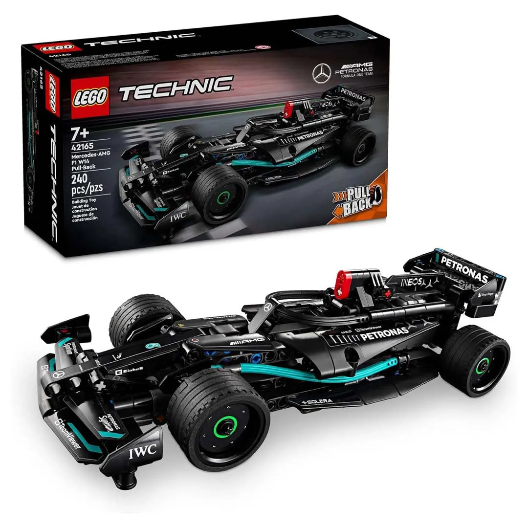 LEGO Technic Mercedes-AMG F1 W14 Race Car Model Kit (42165) - Block Set, Collectible Model, Vehicle Playset with Functional Wheel