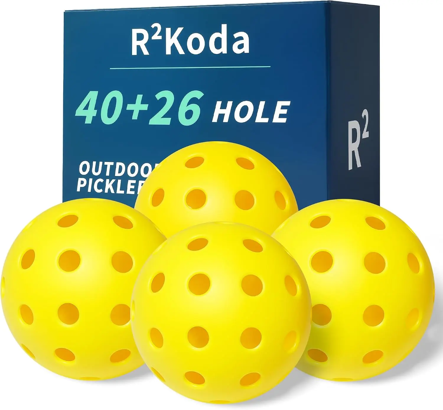 Upgraded Pickleball Balls USAPA Standard 26 Holes & 40 Hole Outdoor/Indoor Pickle Balls with Superb Visibility, Crack-Resistant High Bounce Pickle Ball Set