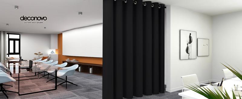 Deconovo Black Curtain Rods for Windows 48 to 84 Inches, Standard Adjustable Decorative Single Window Curtain Rod Set, 3/4 Inch Diameter Steel Tube with Black Finish