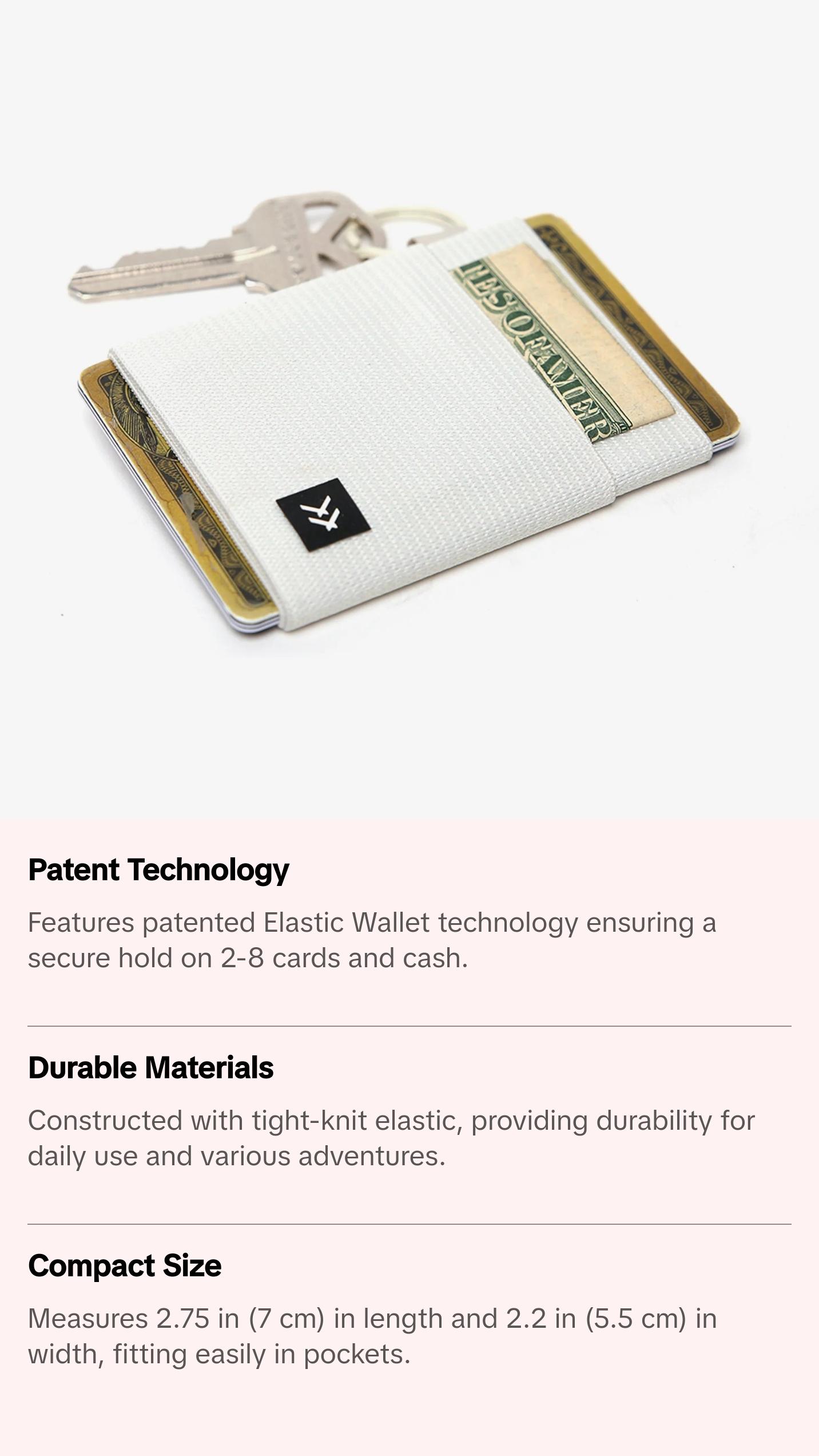 THREAD - Off White Elastic Wallet