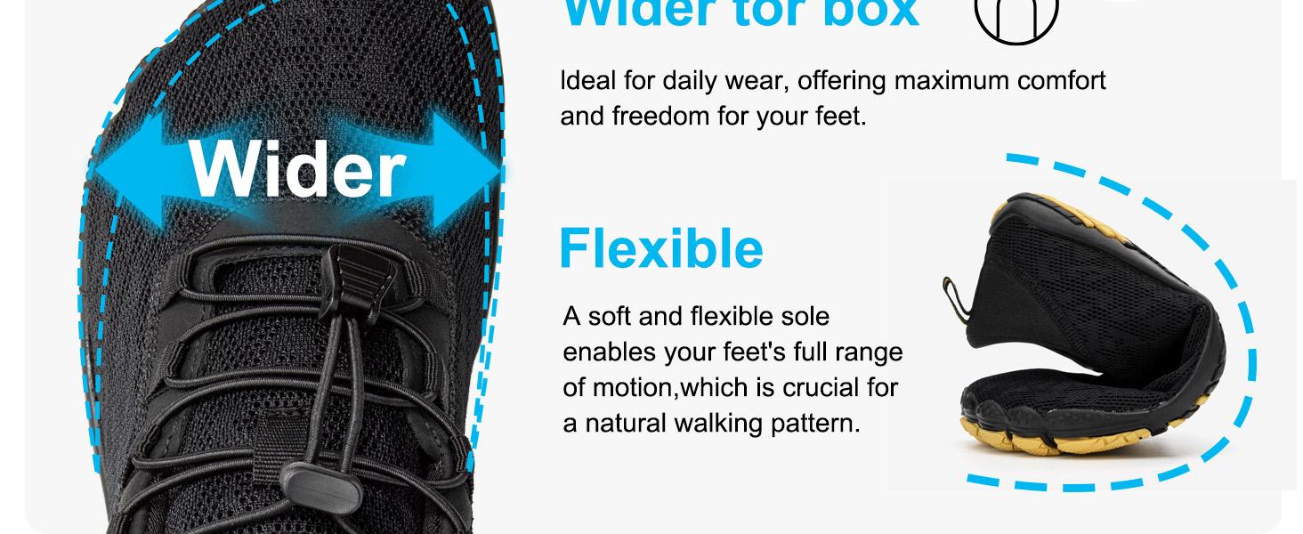 HIITAVE New Men's 5 Wide Toes Barefoot Water Shoes Outdoor Breathable Quick-Drying River Shoes Suitable for Beaches, Surfing, and Creeks summervibes