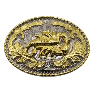 WMG Scorpion Belt Buckle Cowboy Rodeo Western Gold Tone