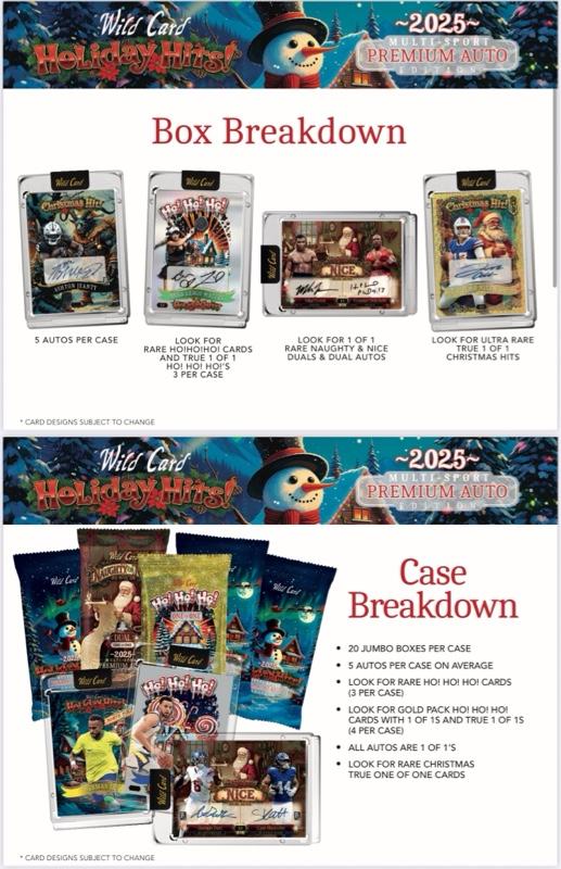 2025 Wild Card Holiday Hits Multi Sport Premium Auto Edition