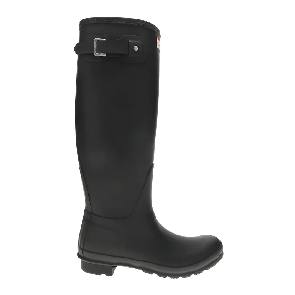 Hunter Womens Original Tall Rain Casual Boots Knee High Low Heel 1-2" - Black