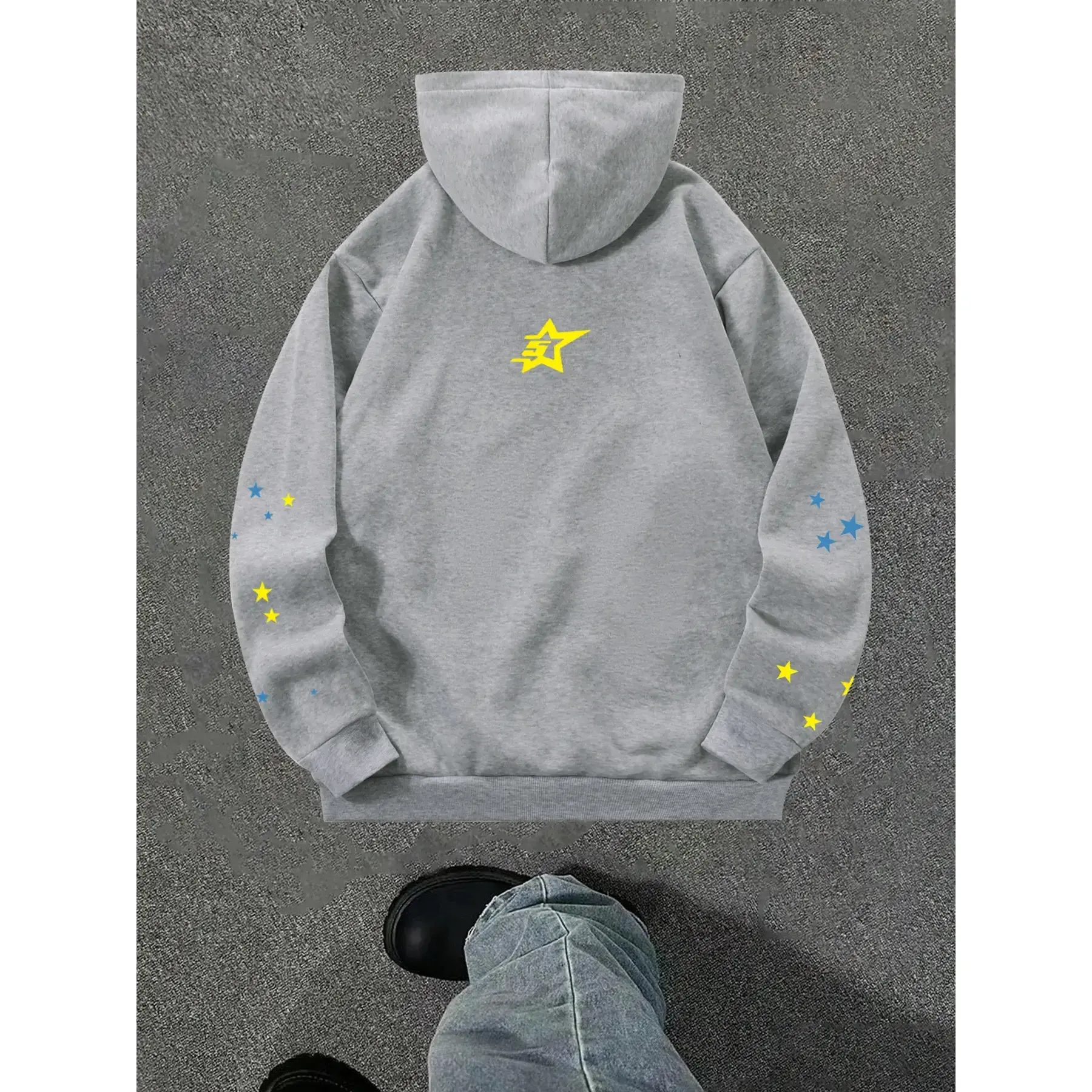 Men's Hip Hop Spider Web Graphic Hoodie, Vintage Harajuku Style Long Sleeve Casual Top, Fall & Winter Fitted Thick Kint Fabric Men's Hip Hop Spider Web Graphic Hoodie, Vintage Harajuku Style Long Sleeve Casual Top, Fall & Winter Fitted Thick Kint Fabric