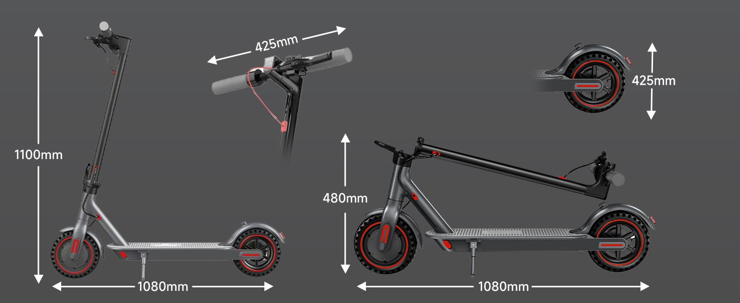 D8 Pro Sport multi-scenario Electric Scooter, Range of 12-14 Miles,Max.Speed 19MPH Max Speed, 36V 7.8/10.5AH Battery, Dual braking system is safer